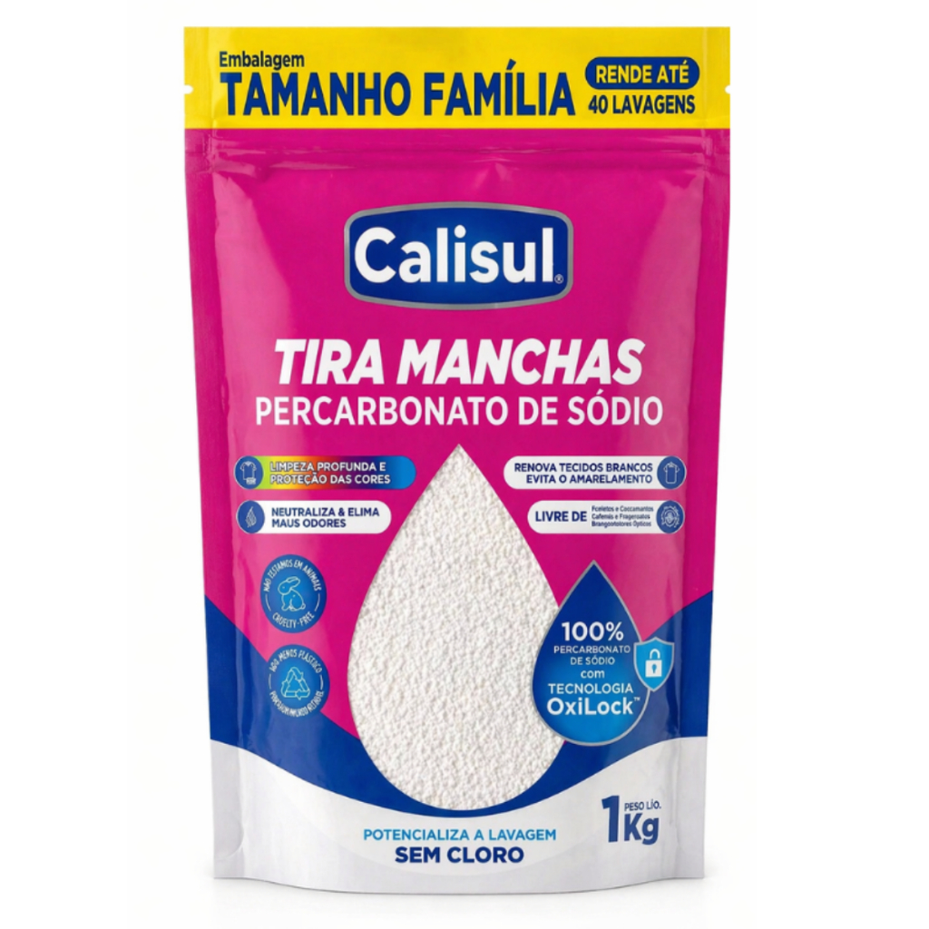 Percarbonato de Sódio Puro Tira Manchas Roupa
