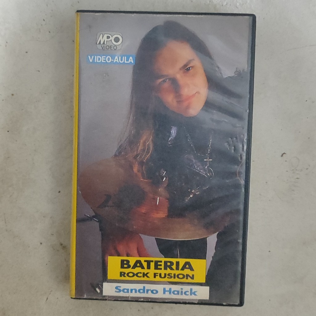 VHS Video-aula Bateria Rock Fusion Sandro Haick