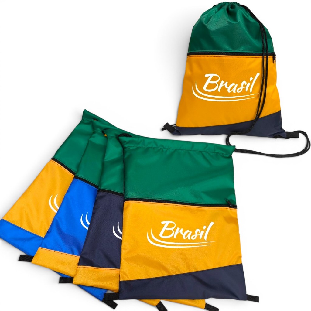 Bolsa Mochila brasil Sacola de Treino Academia Lazer Impermeável Gym Bag
