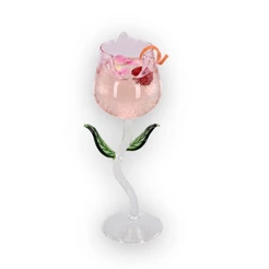 Taça de Vidro Borossilicato, Taça Rosa 500ml – Ruvolo