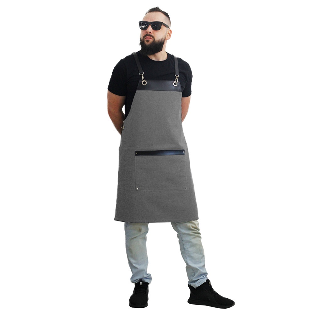Avental Profissional Barbeiro Barista Chef Cozinheiro Garçom Barman Atendente Food Truck Restaurante Cafeteria Hotel