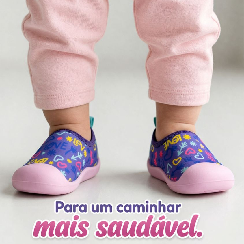 Tênis Bebê Primeiros Passos Unissex Antiderrapante Macio Confortável Leve Fácil de Calçar Infantil