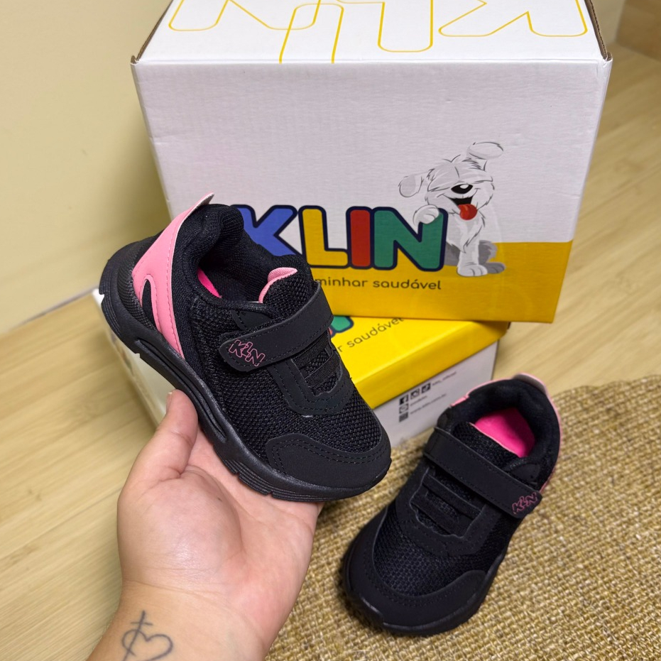 Tênis Sapato Infantil Menina Klin Mini Anatômico Confortável Moda Escolar