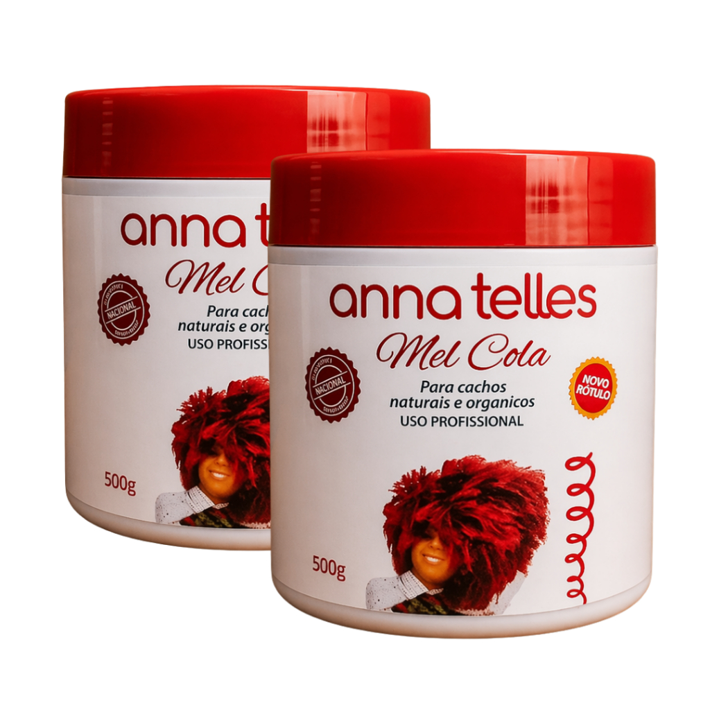 Kit 2 Mel Cola Anna Telles Cachos Orgânicos Naturais 500g Cada Definição Fixação Brilho Volume