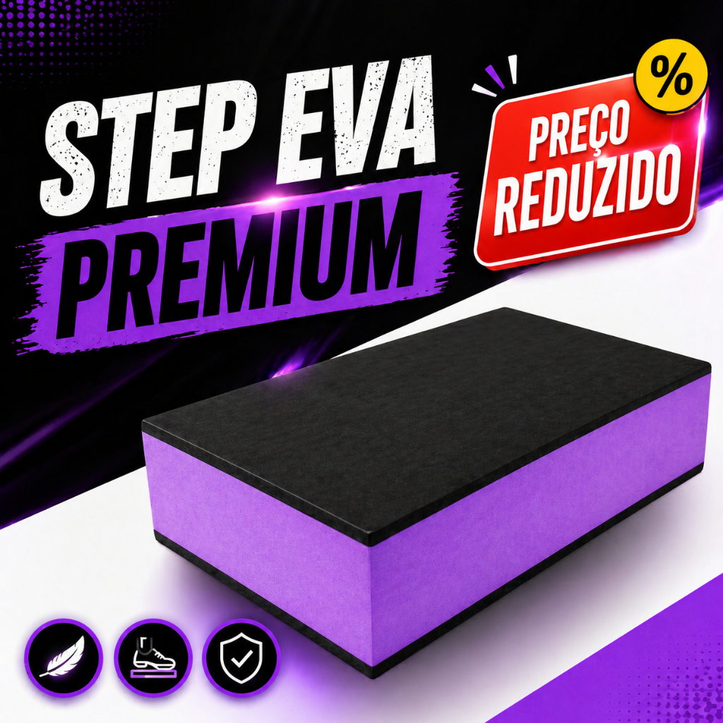 Step Academia 60x28x10 Exercícios Fitness Aeróbico Esporte Pilates Yoga Fisioterapia Estepe