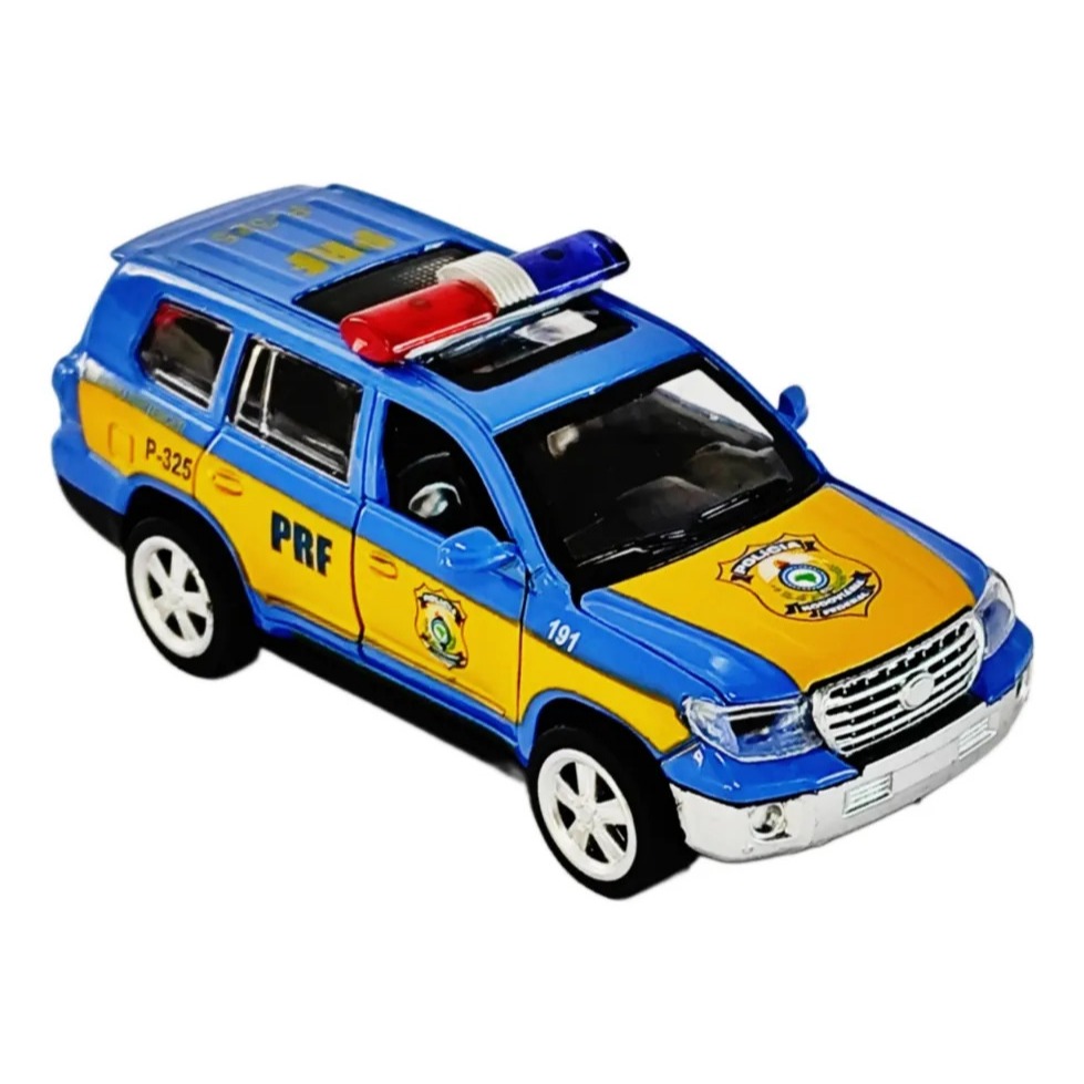Carrinho Ferro Miniatura Metal Policia Rodoviaria Federal Swat Police Fricção 1:36
