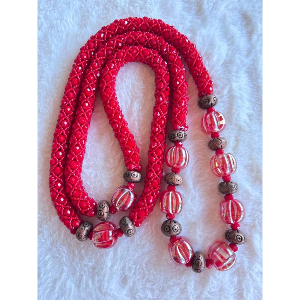 Guia Brajá Chicote Orixá Iansa - Vermelho - Umbanda e Candomblé