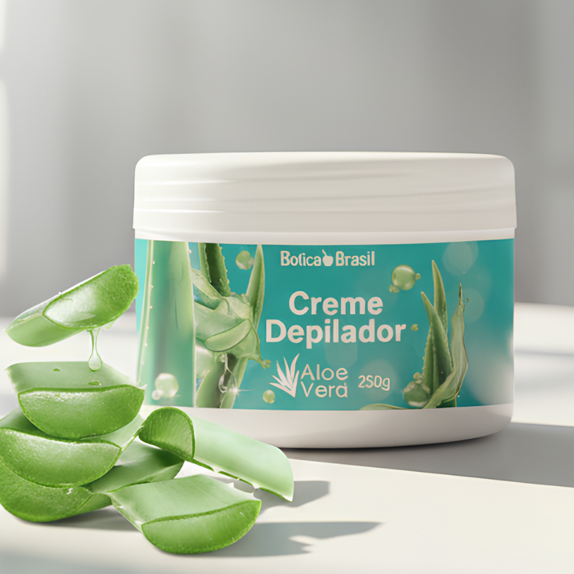 Creme depilatório 250g - Creme Depilador Aloe Vera - Depilação Botica Brasil Lucy's