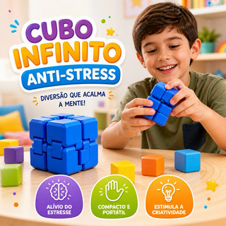 Recurso Terapêutico Cubo do infinito | Autismo TEA TDAH Ansiedade | Foco Concentração | Brinquedo Sensorial