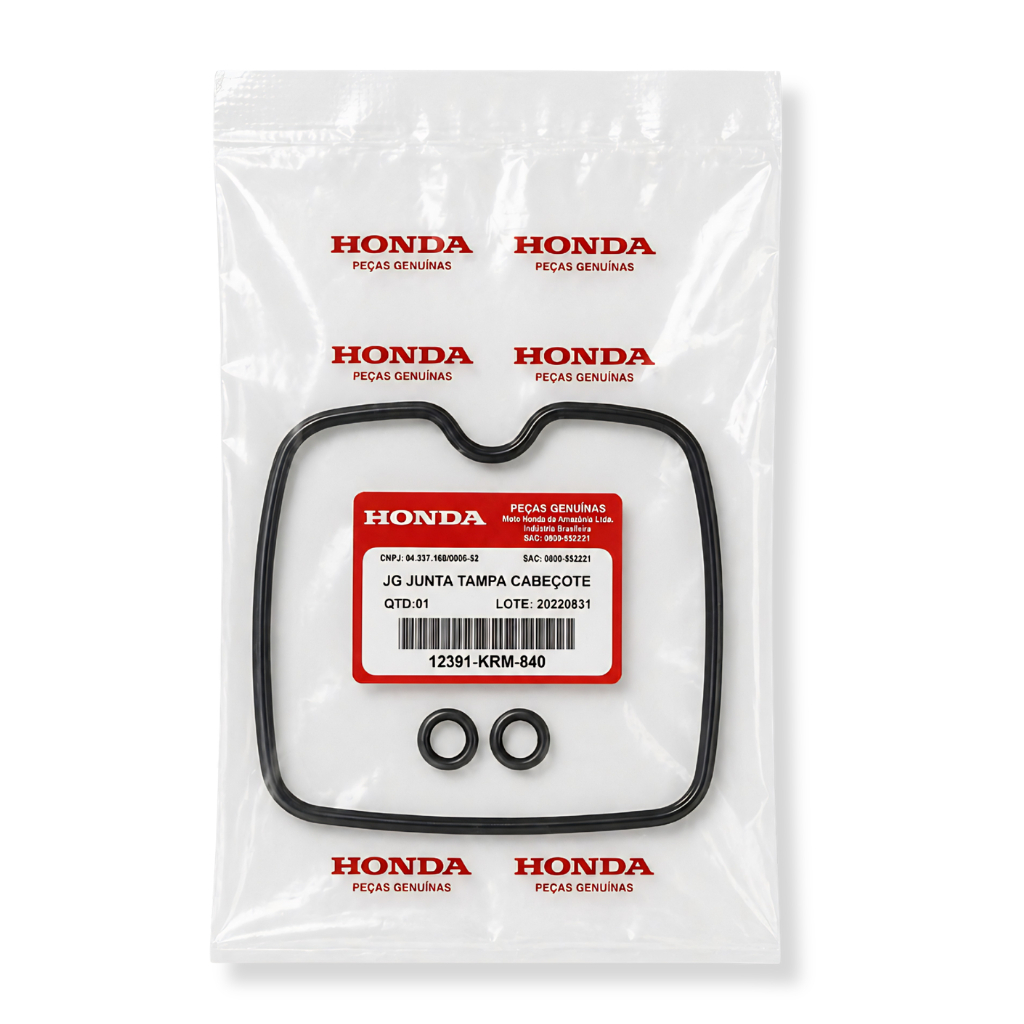 Guarnição Tampa Válvula + Par Coxim Original Honda Titan 150/Fan 150/ Fan 125/ Nxr Bros 150 Kit