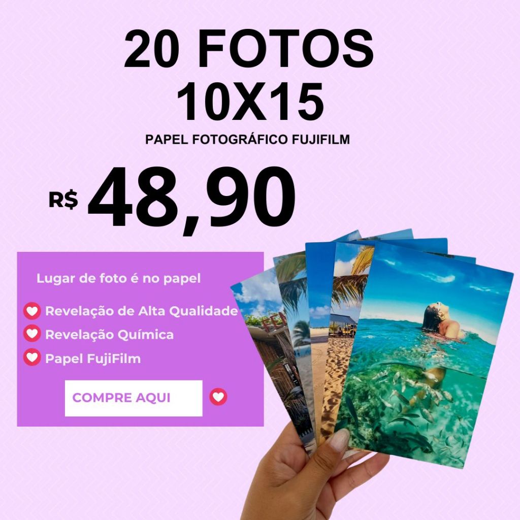 Revelação de fotos 10x15 - 20 FOTOS