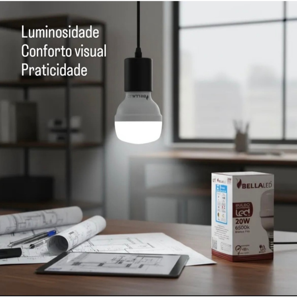 KIT 10 LÂMPADAS DE LED 20W 6500K