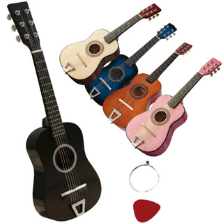 Mini Violão Infantil Palheta Semi Profissional Crianças Corda Em Aço Acústico Real Verdadeiro