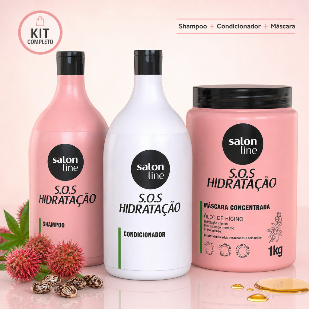 Kit Sos Hidratação Turbinada Shampoo Condicionador E Mascara