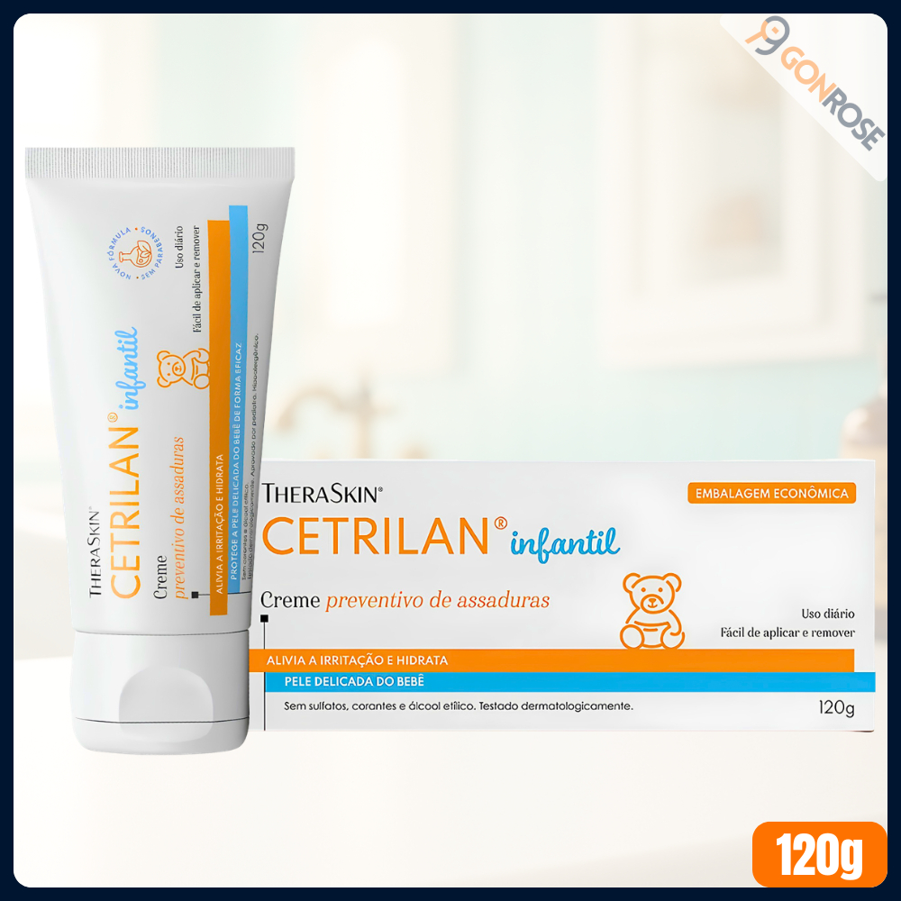 Creme Pomada para Assadura Theraskin Cetrilan Infantil com 120g