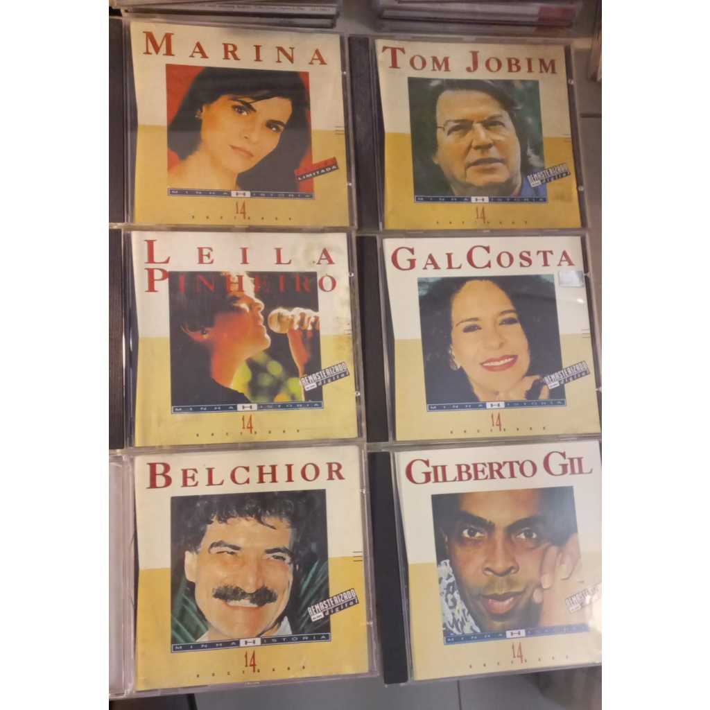 Cd Minha história tom Jobim Gal Costa Gilberto Gil Belchior Marina Leila pinheiro