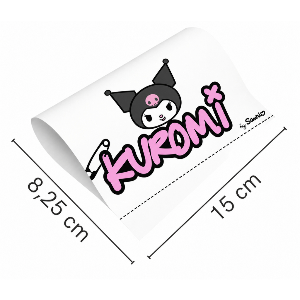 Etiqueta Tag para Carro Kuromi Sticker Tag Personalizado Adesivo Car Wash Autocolante