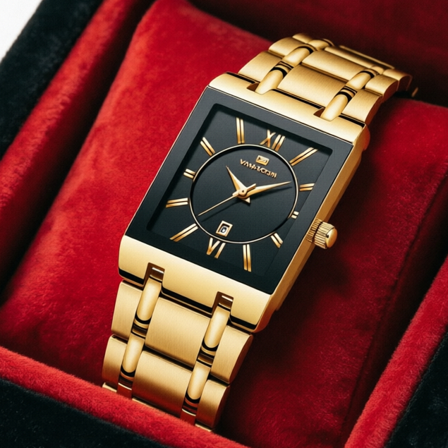 Relogio Masculino Luxo Prova Da água Preto Esportivo De Aço Cronógrafo Quartzo Caixa de presente