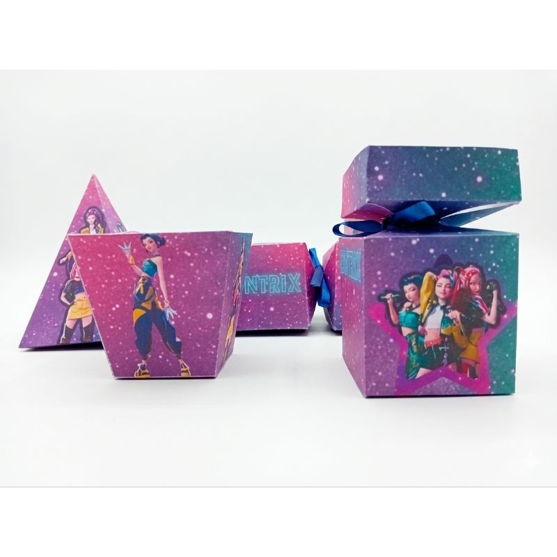 Kit Personalizado Guerreiras doK-pop | Caixinhas Lembrancinhas para Festa Infantil | Aniversário