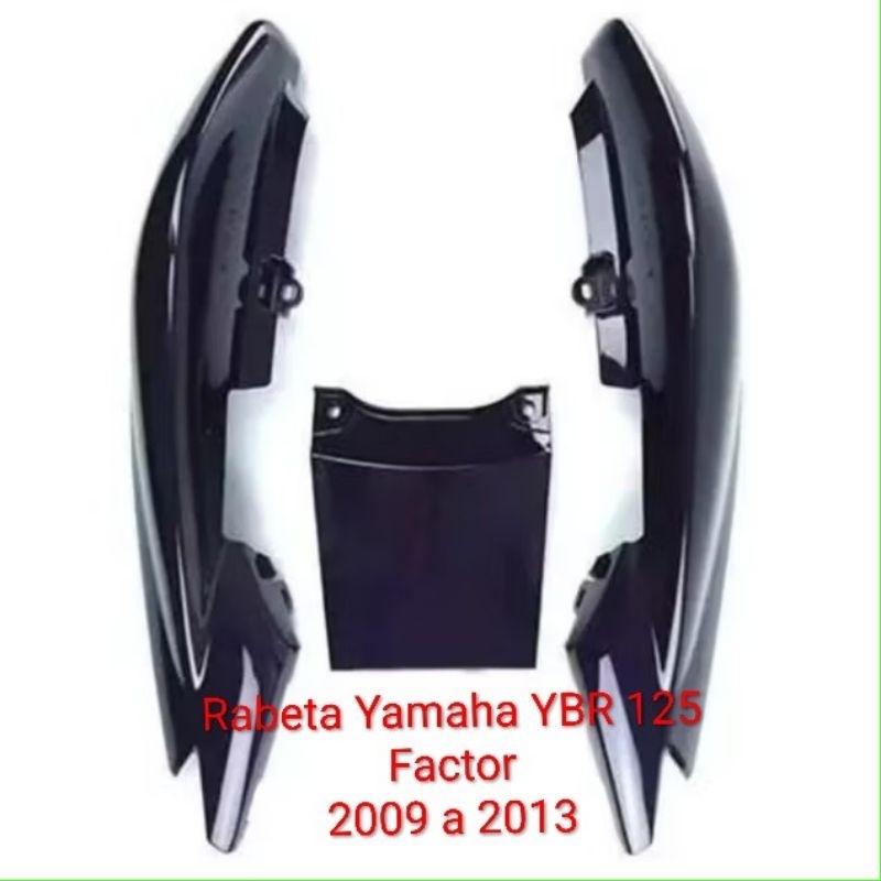 Rabeta Carenagem Traseira Yamaha Ybr 125 Factor Ano 2009 A 2013 Preta