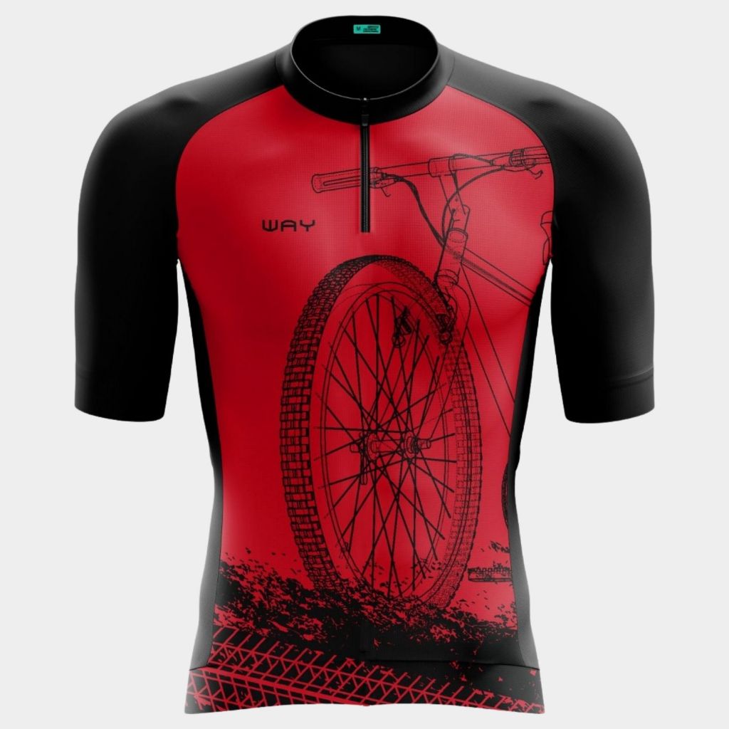 Camisa Ciclismo Masculina Manga Curta Way Bike Mtb Uv50+