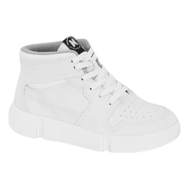 Tenis Infantil Molekinho Casual Cano Médio Branco Conforto Máximo