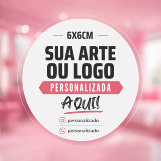 Adesivos Personalizados 6x6 cm - 500 unidades, 300, 200 ou 100 unidades - Com sua logo ou arte
