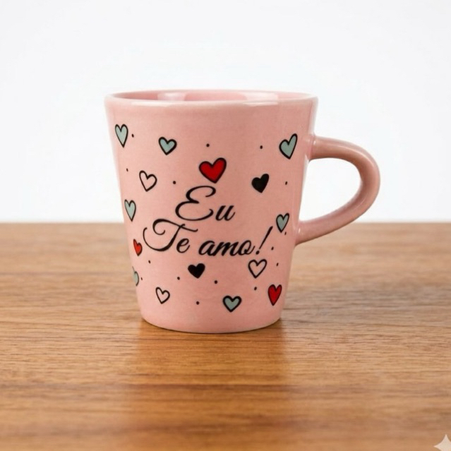 Jogo Canecas De Porcelana 120ml Personalizada Namorado Frente Rosa Xícara Café Chá Presente Meu Amor Elegante Café Manhã