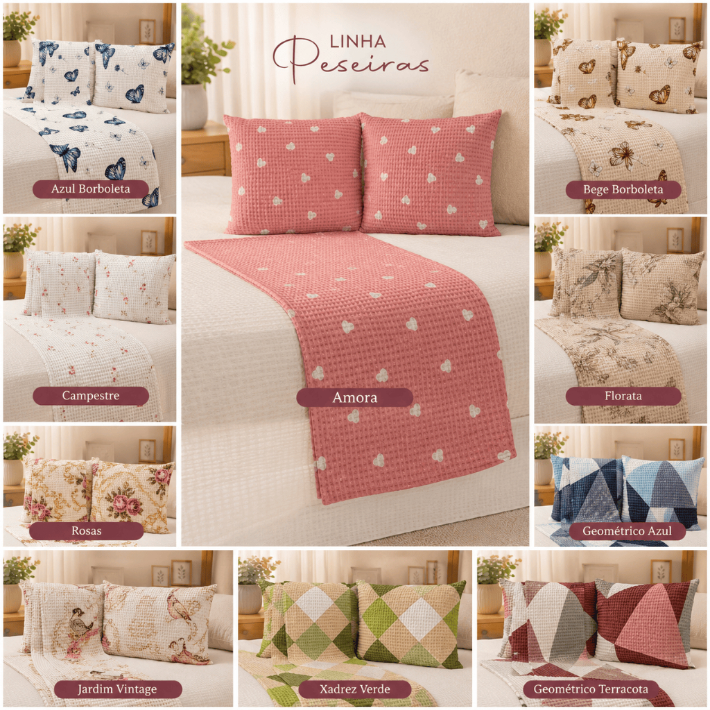 Kit Peseira 3 Peças em Piquet Super King– Sofisticação e Conforto para sua Cama