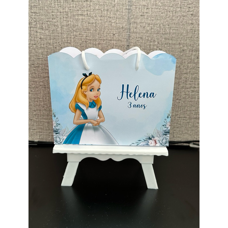 Sacolinha ALICE NO PAÍS DAS MARAVILHAS  personalizada | PEGUE E MONTE | Lembrancinha | Festa Infantil | Aniversário
