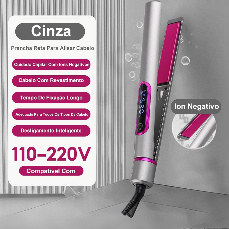 Profissional Chapinha de Cabelo Babyliss e Modeladora Bivolt  Nano Titanium Automático Alta Temperatura