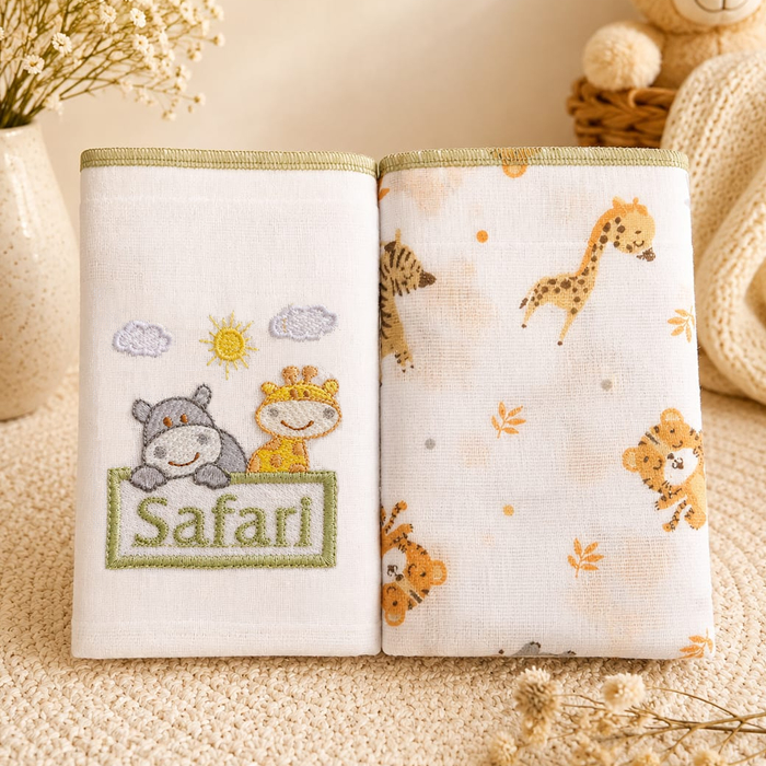 KIT 2 FRALDAS DE OMBRO | 33x67 cm | DUPLA Camada | OVERLOK 100% | 100% Algodão