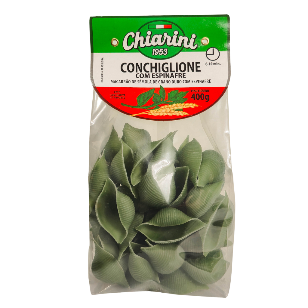 Macarrão Chiarini Conchiglione Espinafre 400g