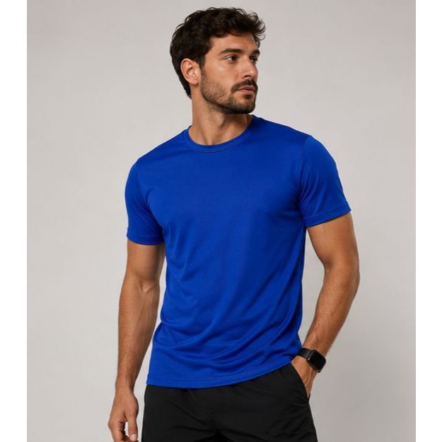 Kit 3 Camisetas Dry Fit Masculina Fitness Academia Corrida Super Conforto Azul