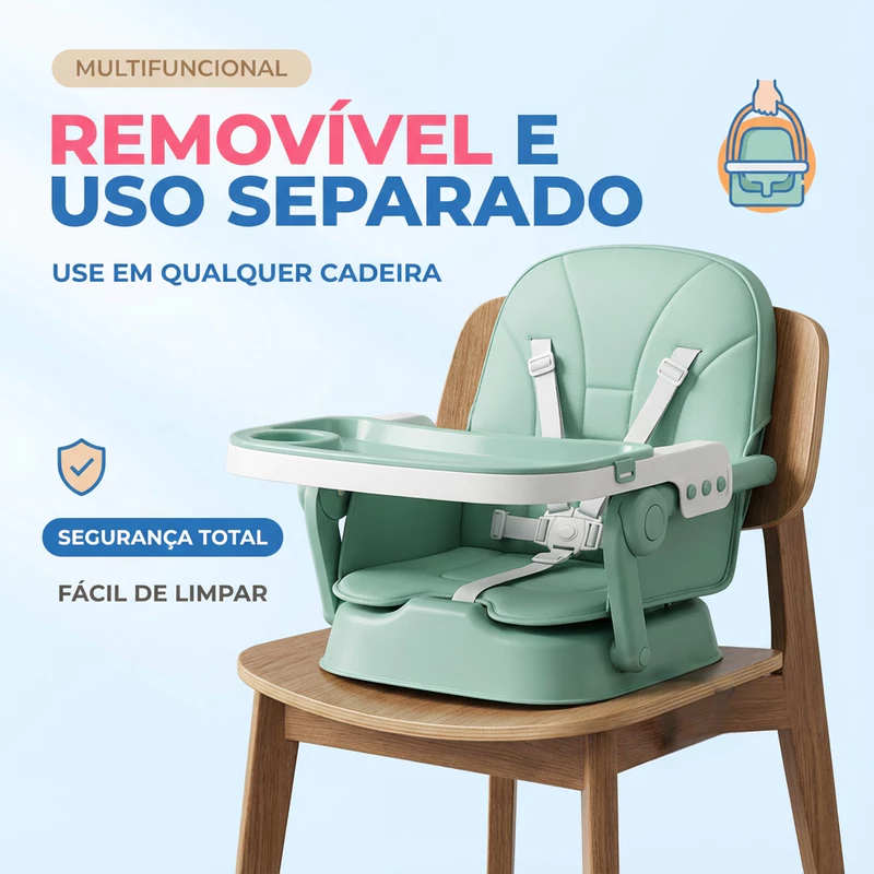 Cadeira de Alimentação Dobrável e Desmontável para Bebê Segurol — foto 7