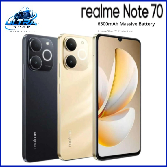Celular Smartphone Realme Note 70 256GB 8GB RAM Dual SIM Tela 6,7 Polegadas Câmera 13MP