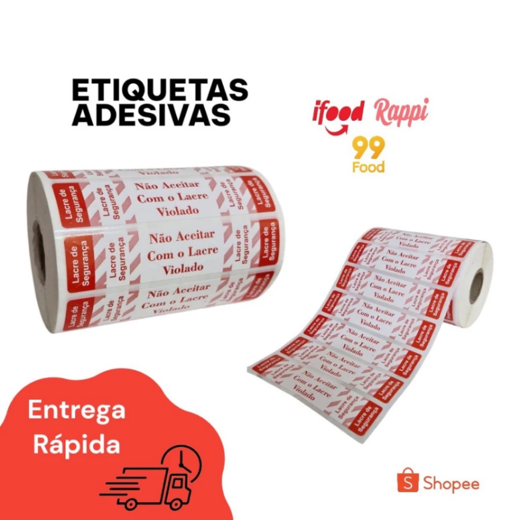 Etiquetas Lacre De Segurança Delivery Ifood