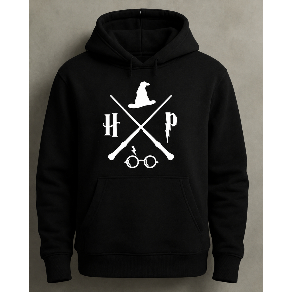 Blusa de Frio Moletom Grosso Flanelado Estampado Harry Potter Estilo Abrigo Canguru Unissex