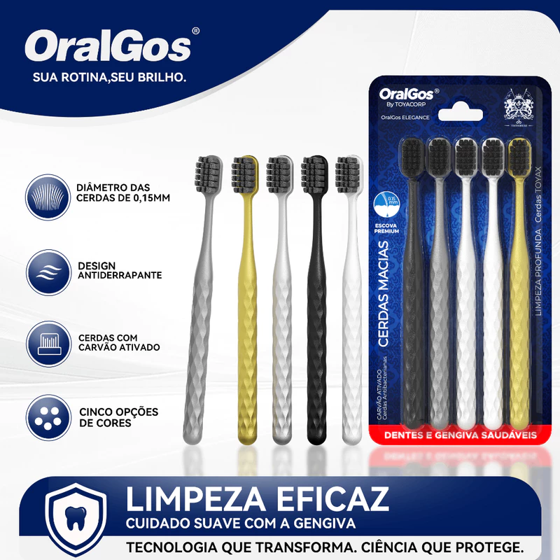 Escova OralGos: Sorriso Brilhante por R$16,90! ✨