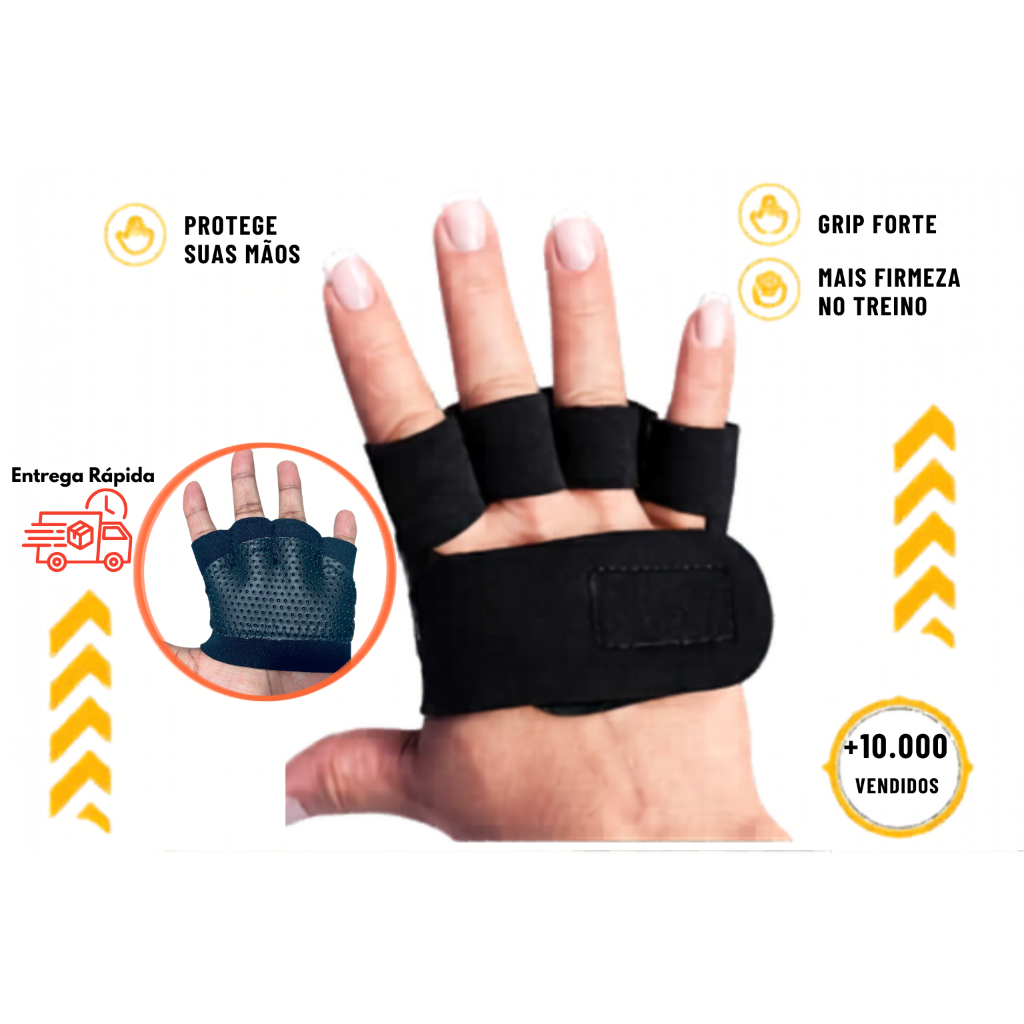 Luva Fitness Fem Academia /Meia Luva Musculação Antiderrapante Premium–Proteção e Conforto Meia luva