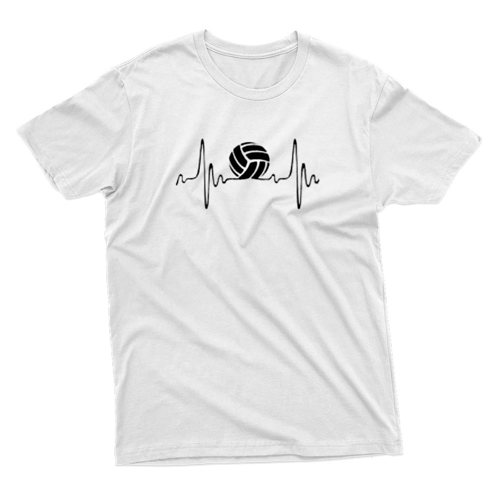 Camiseta Batimento Cardiaco Volei Voleibol Esporte 100% Algodão Varias Cores Envio Rapido Fio 30.1 Academia Unisex