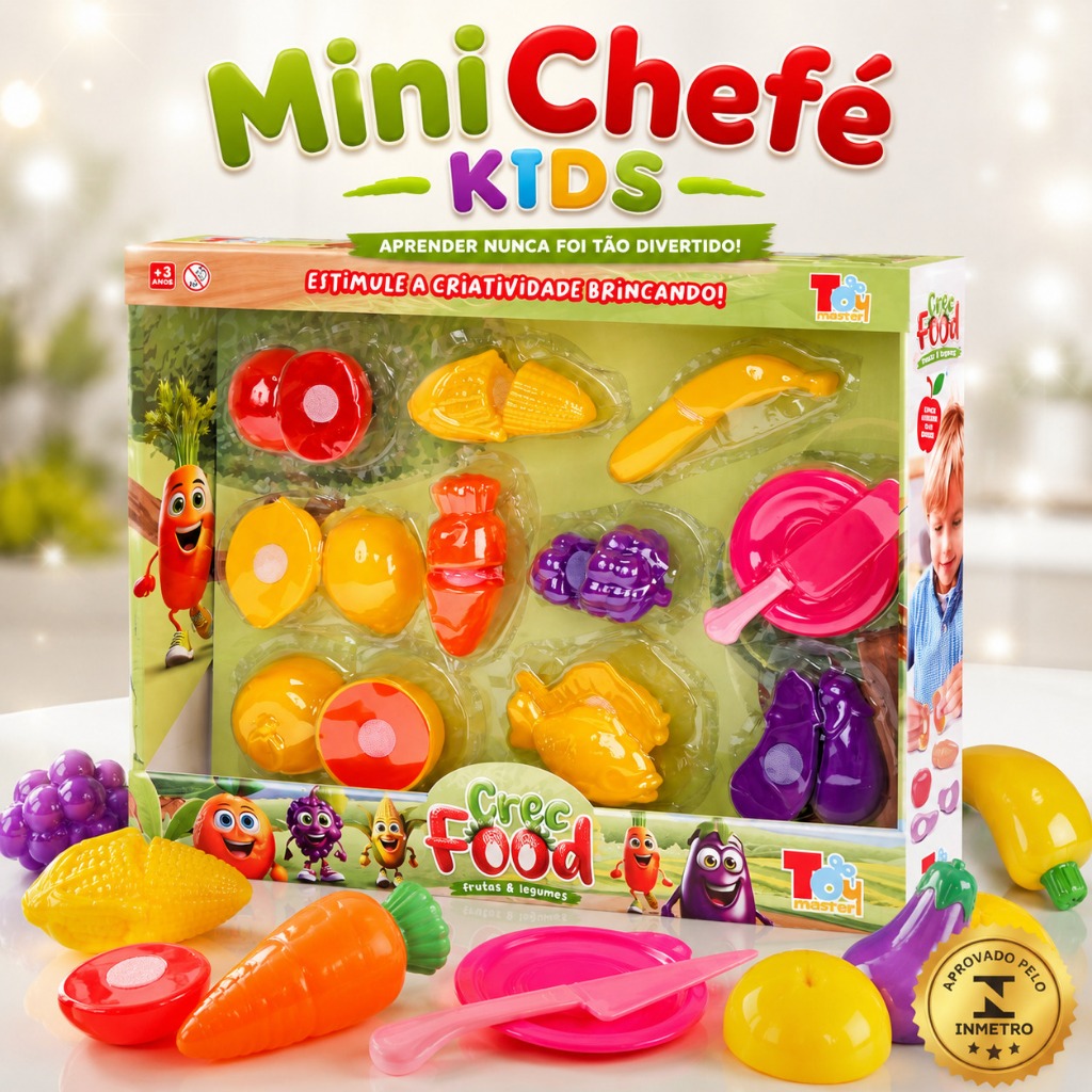 Kit Brinquedos Educativos Infantil Frutas Legumes Didáticos Encaixe Colorido Criança Presente Oferta