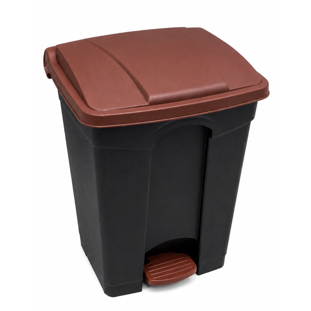 Lixeira Reciclável Organico Eco 40 - 60 Litros Com Tampa Click Pedal PP