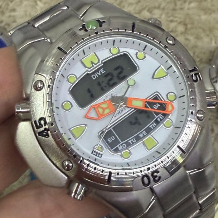 Relógio Aqualand II Masculino com Resistência à Água/ Pulseira aço inox/ Calendário Funcional Modelo Casual Moda Fashion