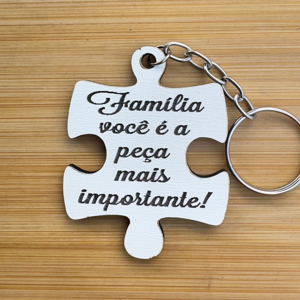 Kit Chaveiro Quebra Cabeça Personalizado MDF Família Lembrancinha Lembrancinha em MDF