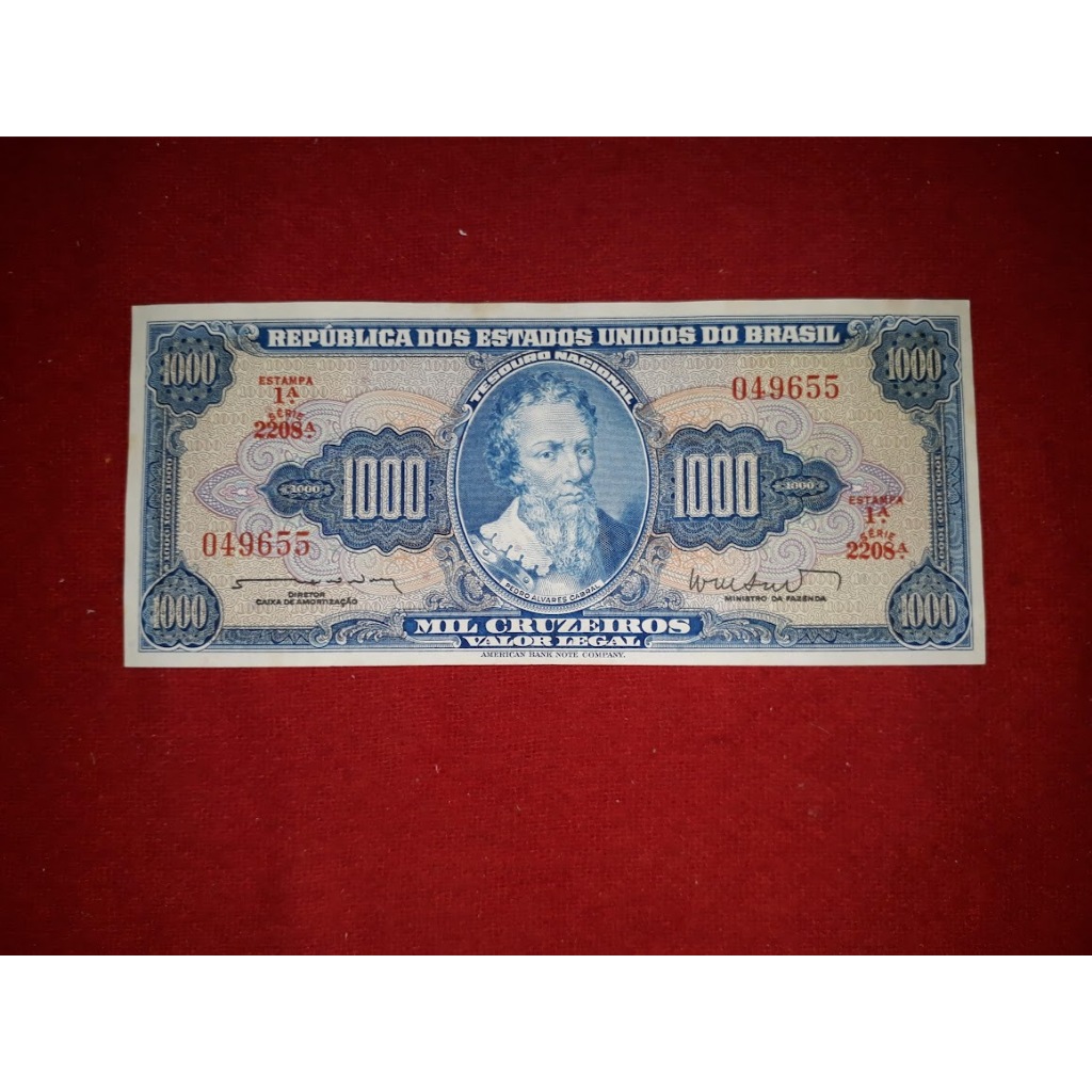 Cedula C 055 1000 Cruzeiros 1962 - SOBERBA ++++
