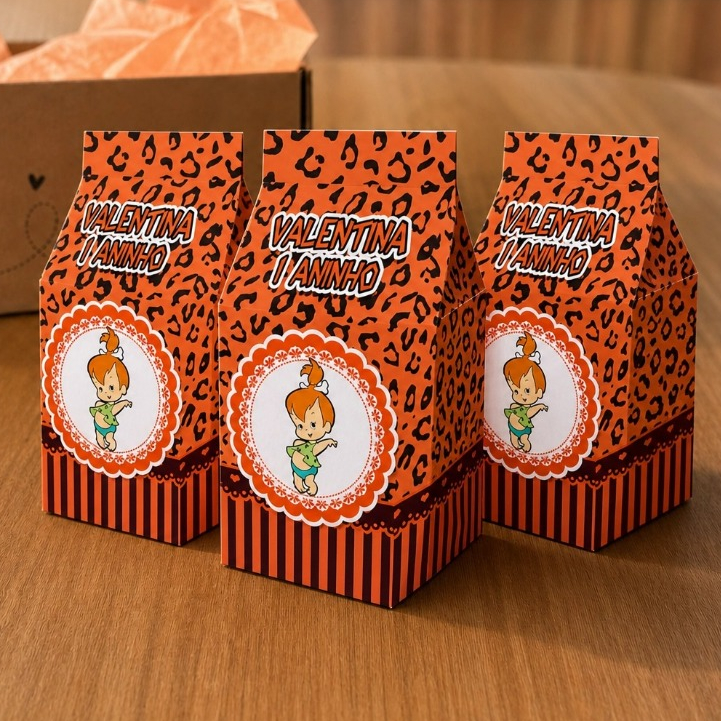 10 Caixa Milk Pedrita Bambam Caixinha Milk Bamm Bamm Pedrita Lembrancinha Personalizada Aniversário