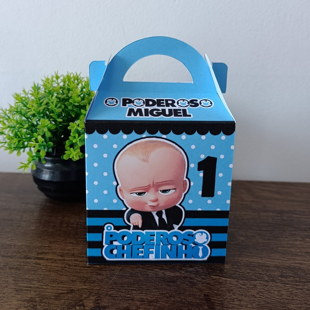Maletinha caixinha lembrancinha O PODEROSO CHEFINHO personalizado nome idade