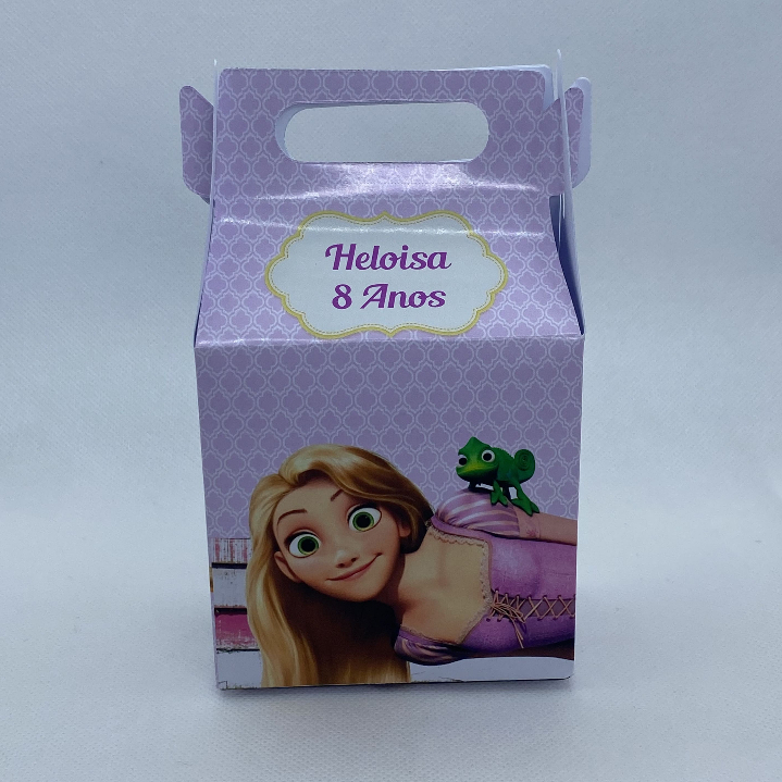 Caixinha Rapunzel Maletinha Personalizada Lembrancinha Festa Infantil Aniversário Menino Menina