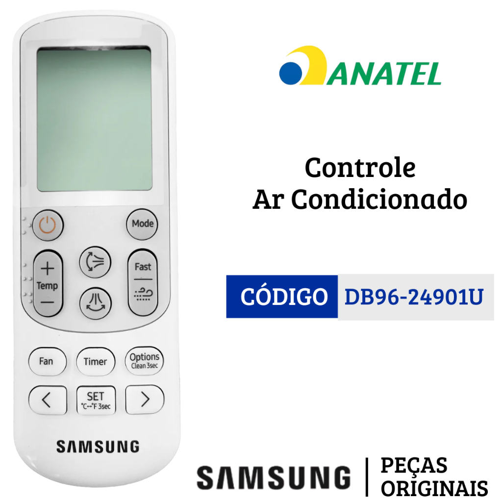 Controle Remoto Ar Condicionado Split Samsung Windfree Db96-24901u Original